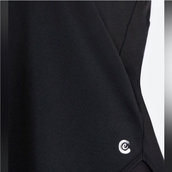 Johnny Was Calme Effect Draped Racerback Tank Top In Black - Picture 3 of 4